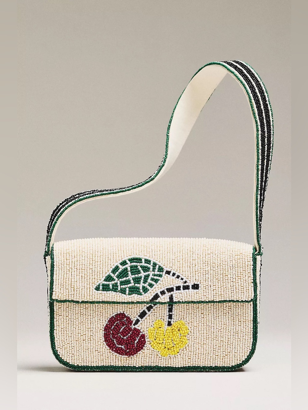 Anthropologie Fiona Beaded Bag: Food & Drink Edition Cherry
